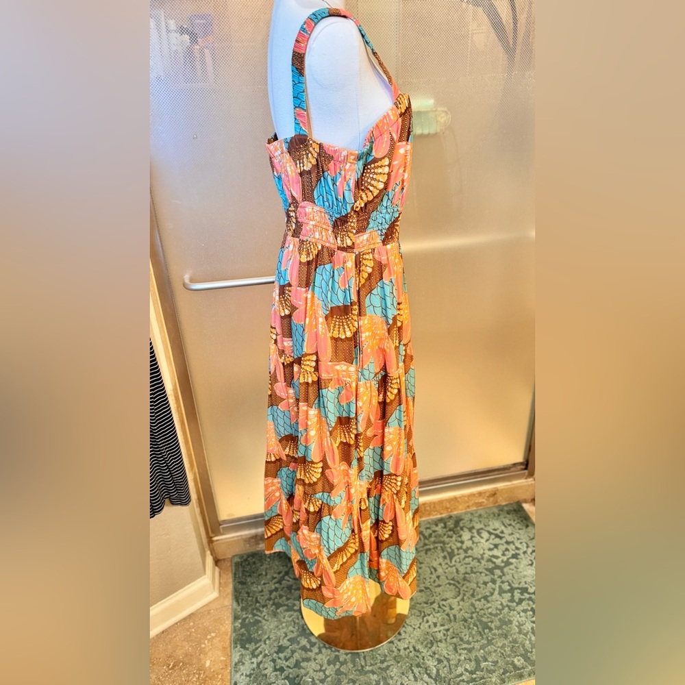 CLEOBELLA Jolene Smocked Ankle Maxi Midi Dress 100% GOTS Organic Cotton NEW - Picture 13 of 15